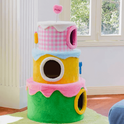 ZEZE Festival Cream Cake Cat Frame - Pets Villa