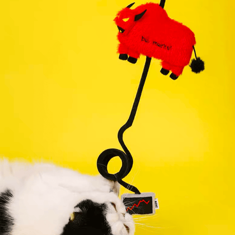 ZEZE Funny Bull Market String Cat Toy - Pets Villa