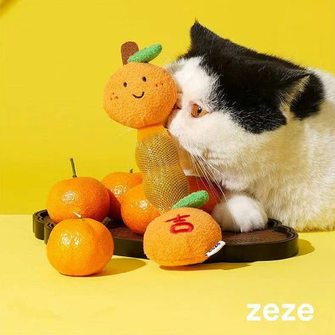 ZEZE Lucky Orange Cat Catnip Toy - Pets Villa