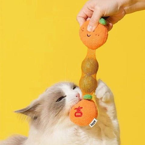 ZEZE Lucky Orange Cat Catnip Toy - Pets Villa
