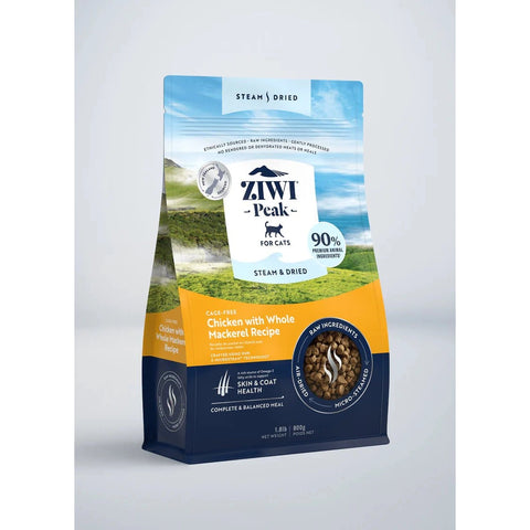 ZIWI PEAK Cat Steam Dried Chicken with Whole Mackerel - Pets Villa