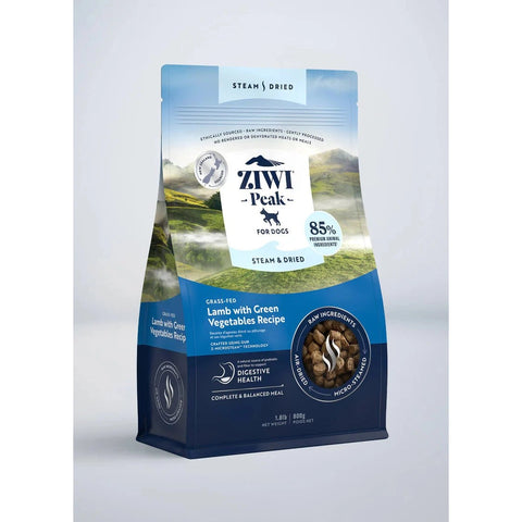 ZIWI PEAK Dog Steam Dried Lamb with Green Vegetables Recipe - Pets Villa
