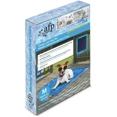 Dog cooling mat in blue with soft, foldable material