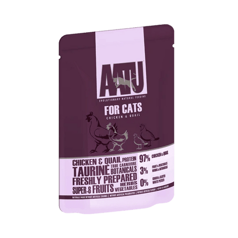 AATU for Cats pouches get to a staggering 97% meat content