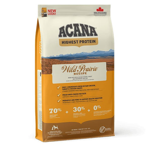 ACANA Highest Protein Grasslands Recipe Dog Food Front Packaging