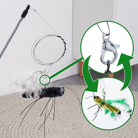 Safe and durable ALL FOR PAWS Insect Cat Teaser toy for cats
