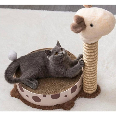 Alpaca and unicorn themed cat scratching set sized for small to medium cats