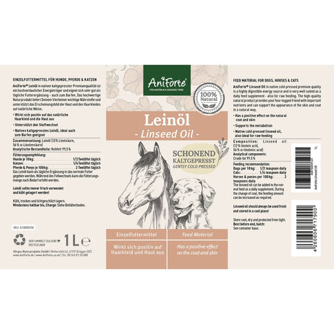 ANIFORTE Linseed Oil 1L | PetsVilla UK