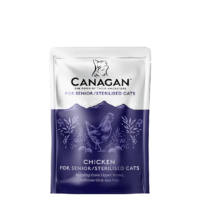 CANAGAN Cat Chicken For Sterilised Senior Cats 8 X 85g pouches Pets Villa