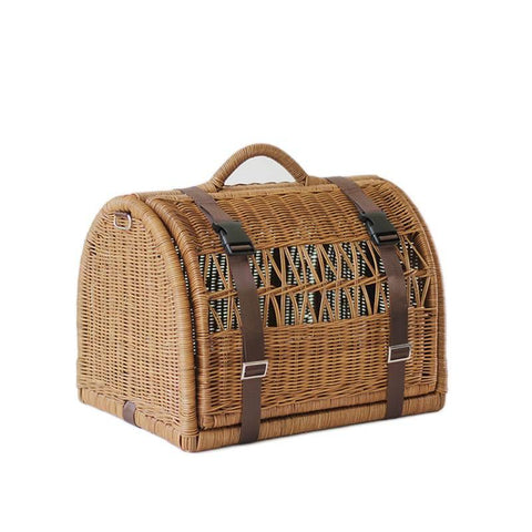 CATS CITY Rattan Pet Carrier Large - Pets Villa