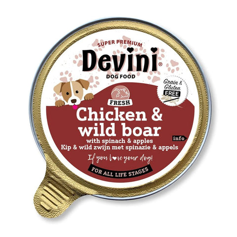DEVINI Chicken and Wild Boar for Dogs 85g - product image. This is a product of Pets Villa.
