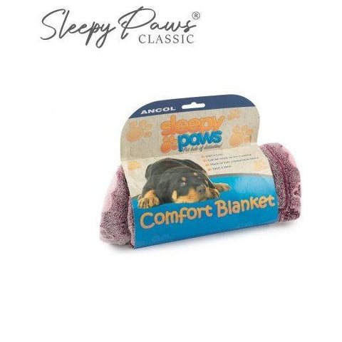 Close-Up of Soft Fleece Pet Blanket – Paw Print Texture