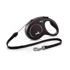 FLEXI Classc Cord 8m Black Small - Pets Villa