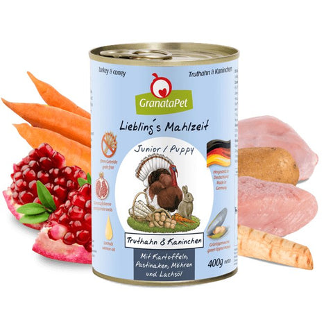 GRANATAPET Dog Liebling Ģs Mahlzeit Turkey & Coney Junior/Puppy - Pets Villa