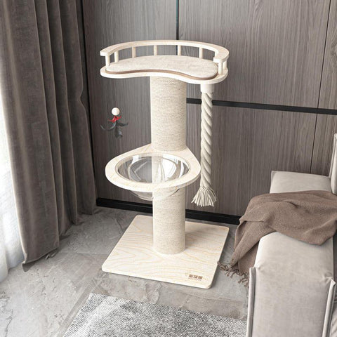 HONEYPOT CAT 115cm Solid Wood Cat Tree 190266pro - Pets Villa