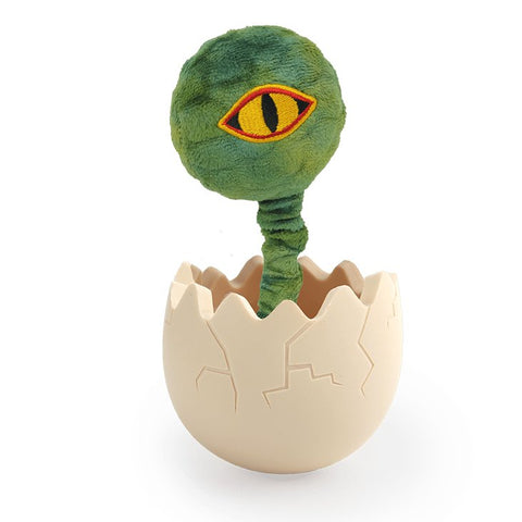 interactive dog toy with rolling motion and treat hiding egg to stimulate play
