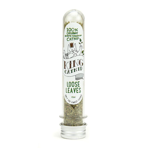 KING CATNIP Organic Loose Leaf Catnip Tube 45ml - Pets Villa