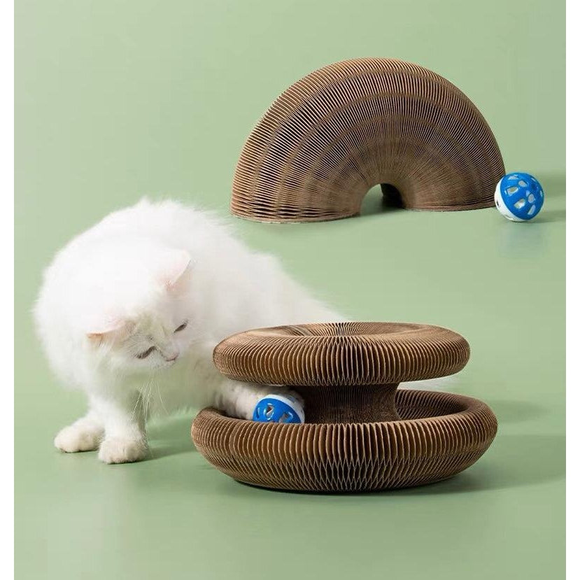 thumbnail image 2 of Magic Organ Cat Scratcher Board With 2 Bell Ball, Cat Ball Adventure The Ultimate Interactive Mental Physical Exercise For Indoor Cats Toy 2 of 11