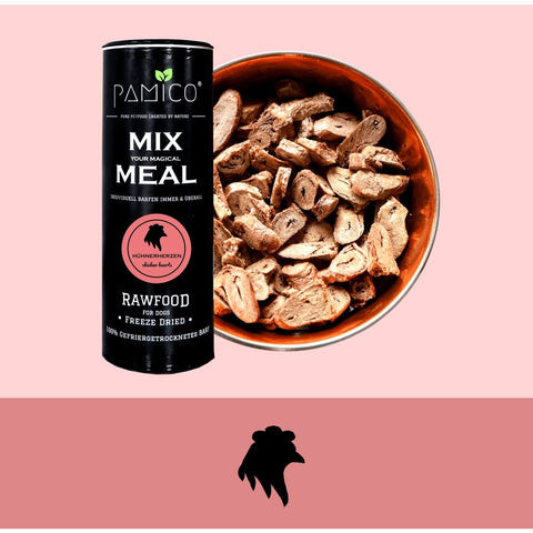 PAMICO - Mix Meal Freeze-dried Chicken Hearts 90g - Pets Villa