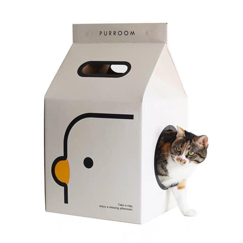 PURROOM Milk Box Cat Scratcher - Pets Villa