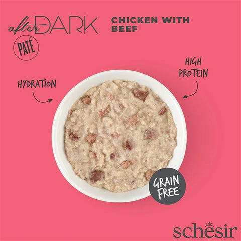 SCHESIR After Dark - Chicken with Beef Pate 80g - Pets Villa
