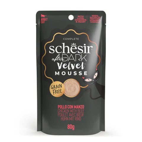 SCHESIR After Dark Velvet Chicken with Beef Mousse 80g - Pets Villa