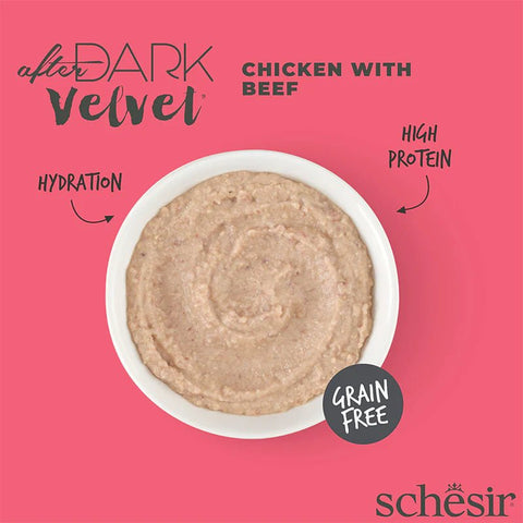 SCHESIR After Dark Velvet Chicken with Beef Mousse 80g - Pets Villa