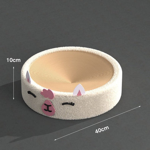 Stylish cat scratcher with sisal rope and alpaca-shaped design for decor and scratching
