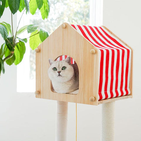 ZEZE 138 cm Large Farm Cat Tree - Pets Villa