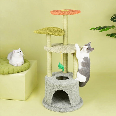 ZEZE Adora Flower Cat Tree - Pets Villa