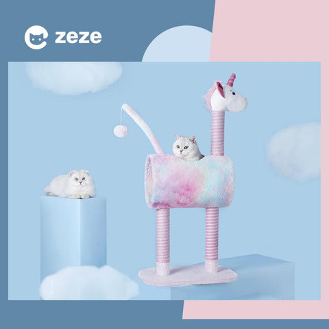 ZEZE Unicorn Cat Scratching Post Frame - Pets Villa