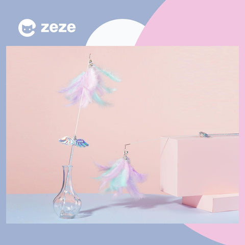 ZEZE Unicorn Fairy Teaser Cat Toy - Pets Villa