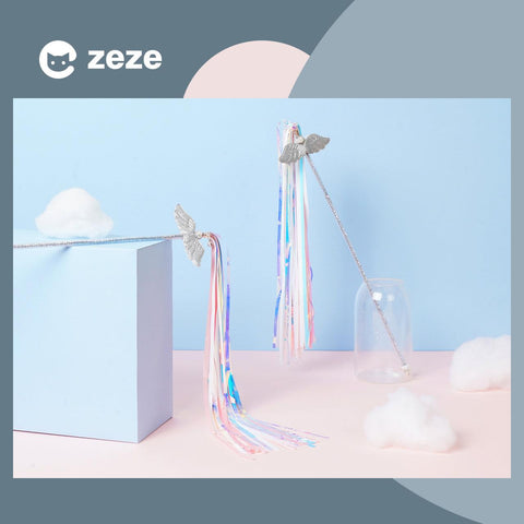 ZEZE Unicorn Fairy Wand Cat Toy - Pets Villa