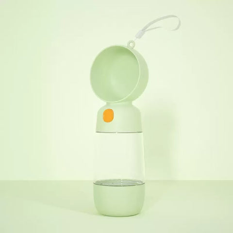 Green variant image of 2in1 Portable Pet Water and Food Bottle -  Pets Villa. 