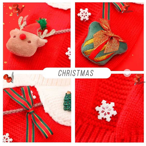 Christmas Red Knitted Pet Sweater