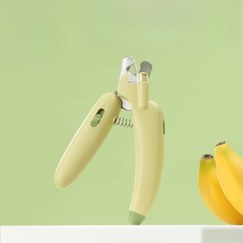 Front image of AIWO Banana LED Nail Clipper - Pets Villa. 