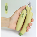 Close up image of AIWO Banana LED Nail Clipper - Pets Villa. 