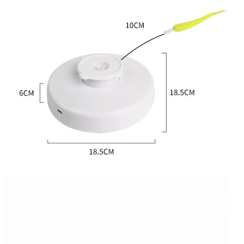 Size guide of the electric toy of ALL FOR PAWS 2in1 Butterfly Electric Cat Toy - Pets Villa. 