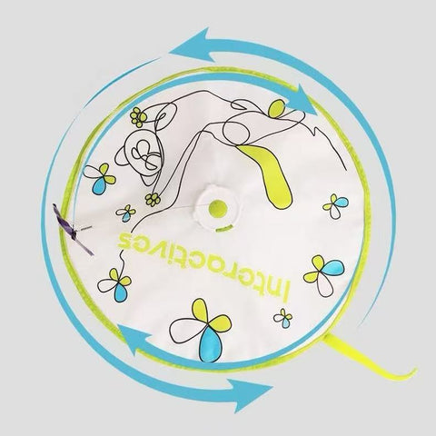 Close up image of the spin motion of ALL FOR PAWS 2in1 Butterfly Electric Cat Toy  - Pets Villa.