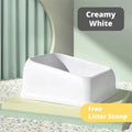 Side image of AMEIFU Cat Litter Tray with Litter Scoop - Pets Villa. 