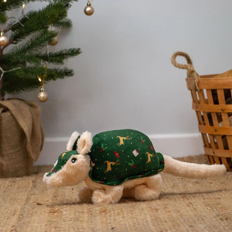 Front image of ANCOL Christmas Arnold Armadillo Dog Toy - Pets Villa.