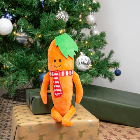 Front image of ANCOL Christmas Katie Carrot Dog Toy - Pets Villa. 