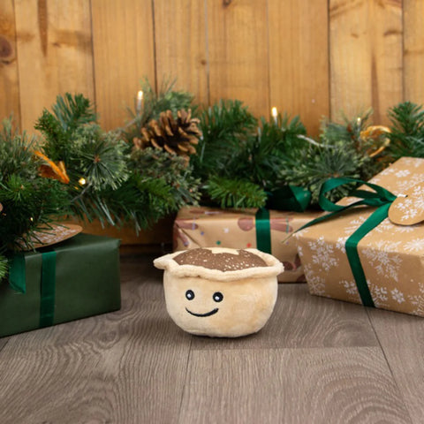 Front image of ANCOL Christmas Matty Mince Pie Dog Toy - Pets Villa. 