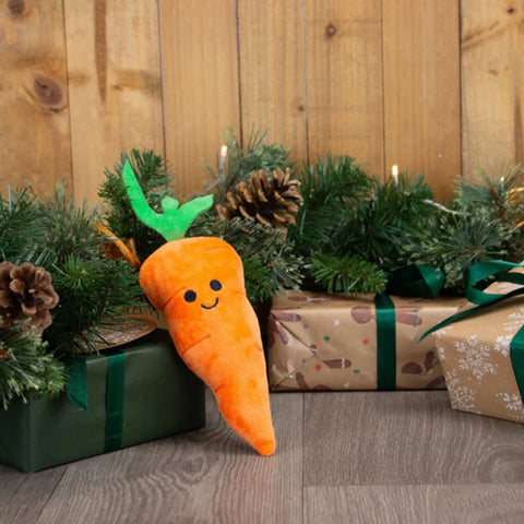 Product image of ANCOL Christmas Mini Katie Carrot Dog Toy - Pets Villa. 