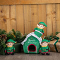Front image of ANCOL Christmas Santa's Workshop Elves Dog Toy - Pets Villa.
