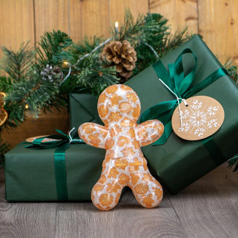 Front image of ANCOL Christmas Squeaky Gingerbread Dog Toy - Pets Villa. 
