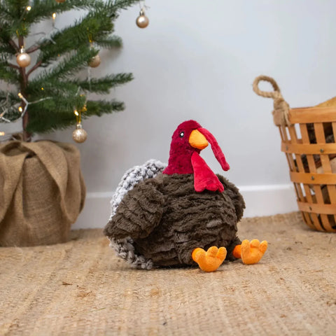 Front image of ANCOL Christmas Tina Turkey Dog Toy  - Pets Villa. 