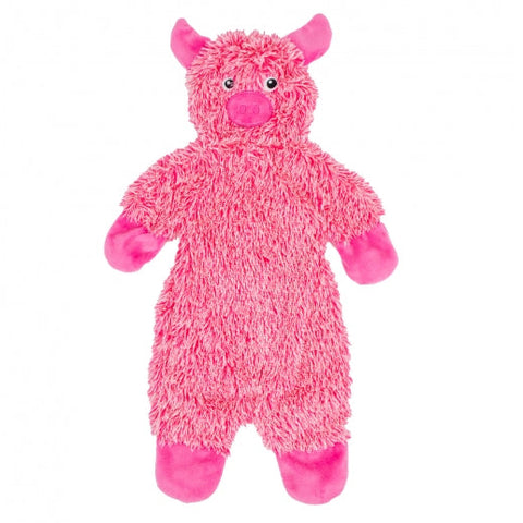 Image of the pig variant of ANCOL Cuddle Farmyard Floppets Dog Toy Assorted - Pets Villa. 