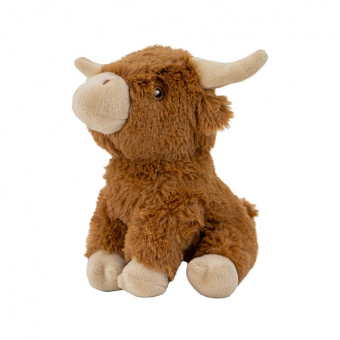 Front image of ANCOL Small Bites Highland Cow Dog Toy - Pets Villa.