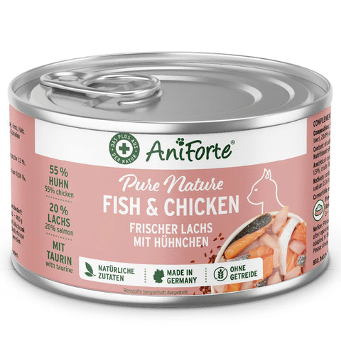 Front image of ANIFORTE Cat Pure Nature Fish and Chicken 200g - Pets Villa. 